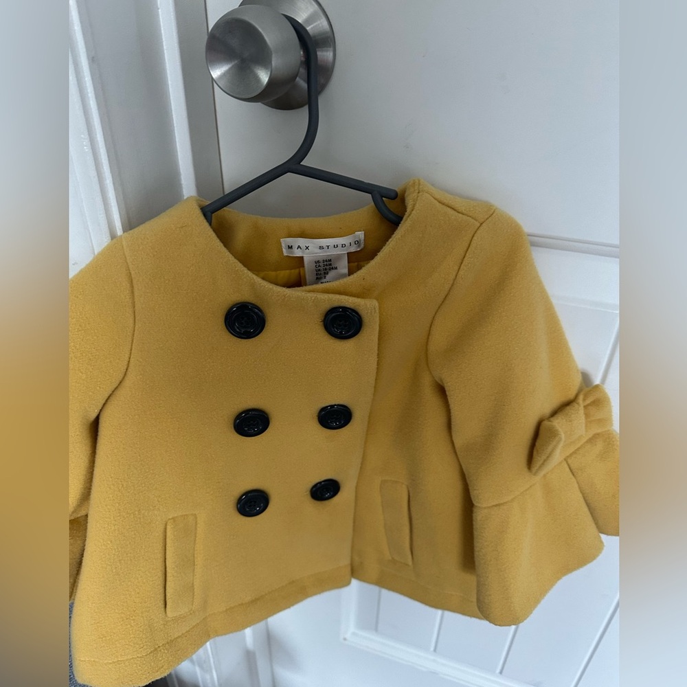 Max Studio Kids Yellow Coat with Bows